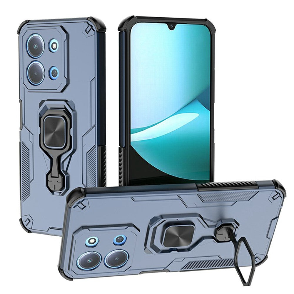 Phone Case For Xiaomi Redmi 15C 5G (EU) (173mm)  /  4G (EU) (173mm)  /  Poco C85 4G (173mm) Rotatable Ring Kickstand PC + TPU Cover