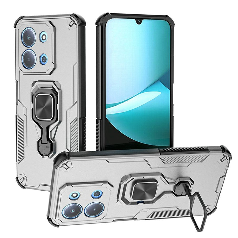 Phone Case For Xiaomi Redmi 15C 5G (EU) (173mm)  /  4G (EU) (173mm)  /  Poco C85 4G (173mm) Rotatable Ring Kickstand PC + TPU Cover