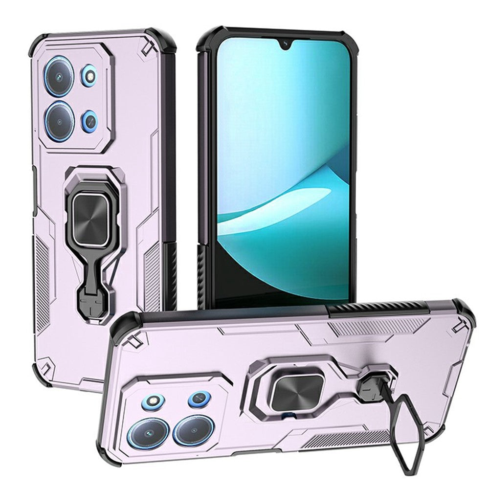 Phone Case For Xiaomi Redmi 15C 5G (EU) (173mm)  /  4G (EU) (173mm)  /  Poco C85 4G (173mm) Rotatable Ring Kickstand PC + TPU Cover