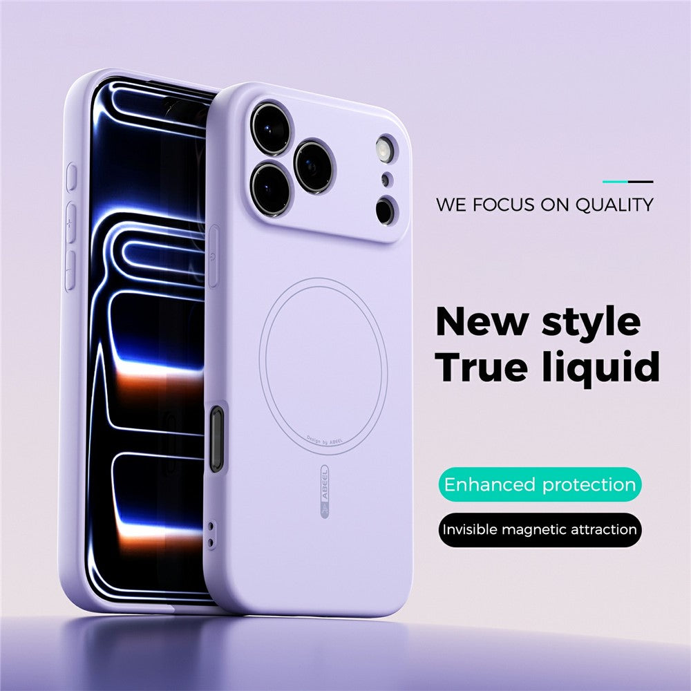 ABEEL For iPhone 17 Pro Case Compatible with MagSafe Skin Touch Liquid Silicone Phone Back Cover