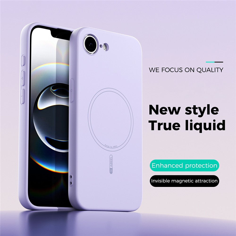 ABEEL For iPhone 17e / 16e Case Compatible with MagSafe Skin Touch Liquid Silicone Phone Back Cover