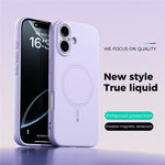 ABEEL For iPhone 16 Case Compatible with MagSafe Skin Touch Liquid Silicone Phone Back Cover