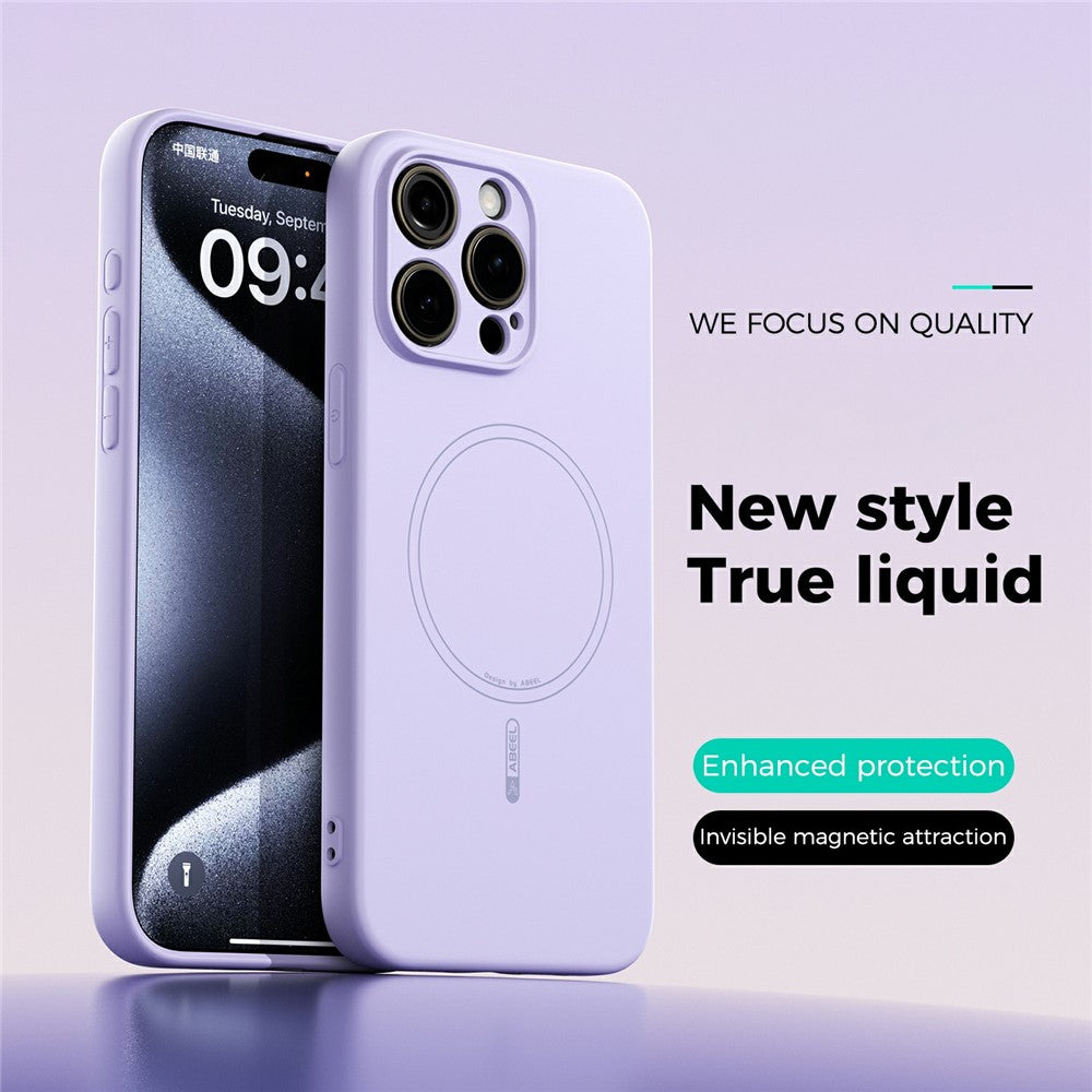 ABEEL For iPhone 13 Pro Case Compatible with MagSafe Skin Touch Liquid Silicone Phone Back Cover