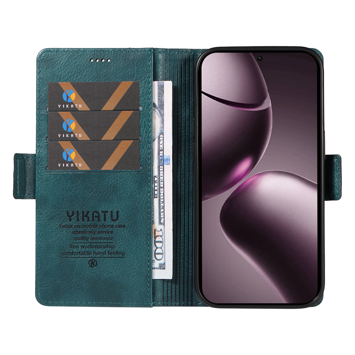 YIKATU For Xiaomi 15T Case  YK-007 Litchi Texture PU Leather Wallet Phone Cover