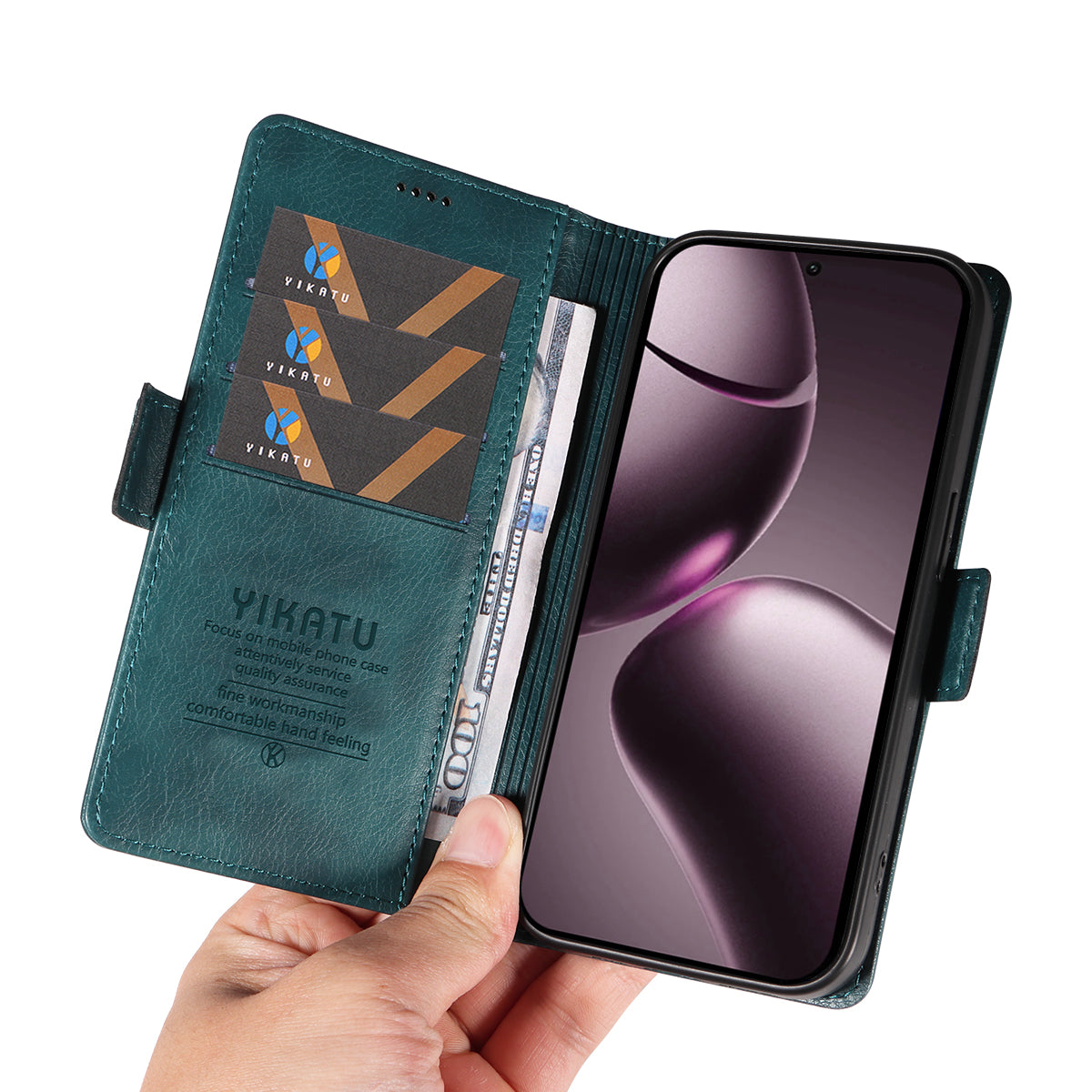YIKATU For Xiaomi 15T Case  YK-007 Litchi Texture PU Leather Wallet Phone Cover