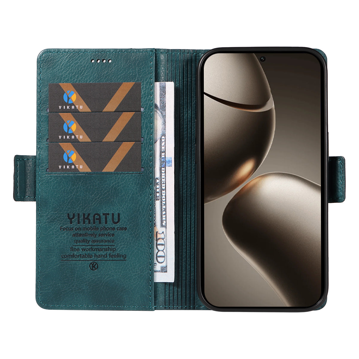YIKATU For Xiaomi 15T Pro Case  YK-007 Litchi Texture PU Leather Wallet Phone Cover
