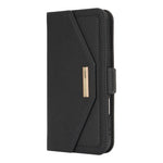 Til iPhone 17 Stand Case kryds-tekstur PU-læderpung telefoncover med skulderrem / makeupspejl