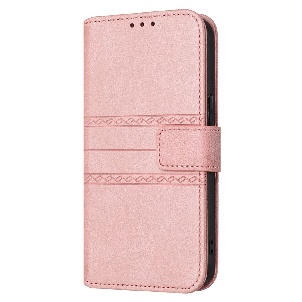 For Xiaomi Poco M8 5G / Redmi Note 15 5G (Global) / 15 4G (Global) Case Wallet Skin-Touch Leather Imprinted Phone Cover with Wrist Strap