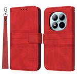 For Xiaomi Redmi Note 15 Pro 5G (Global) Case Wallet Skin-Touch Leather Imprinted Phone Cover with Wrist Strap