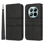 Xiaomi Redmi Note 15 Pro 5G (Global) Plånboksfodral med skin-touch-funktion, läder, tryckt mobilfodral med handledsrem