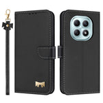 For Xiaomi Poco M8 5G / Redmi Note 15 5G (Global) / 15 4G (Global) Case Bowknot Decor Wallet Leather Phone Cover with Wrist Strap