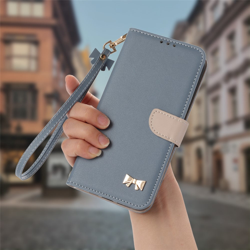 For Xiaomi Redmi Note 15 Pro 5G (Global) Case Bowknot Decor Wallet Leather Phone Cover with Wrist Strap