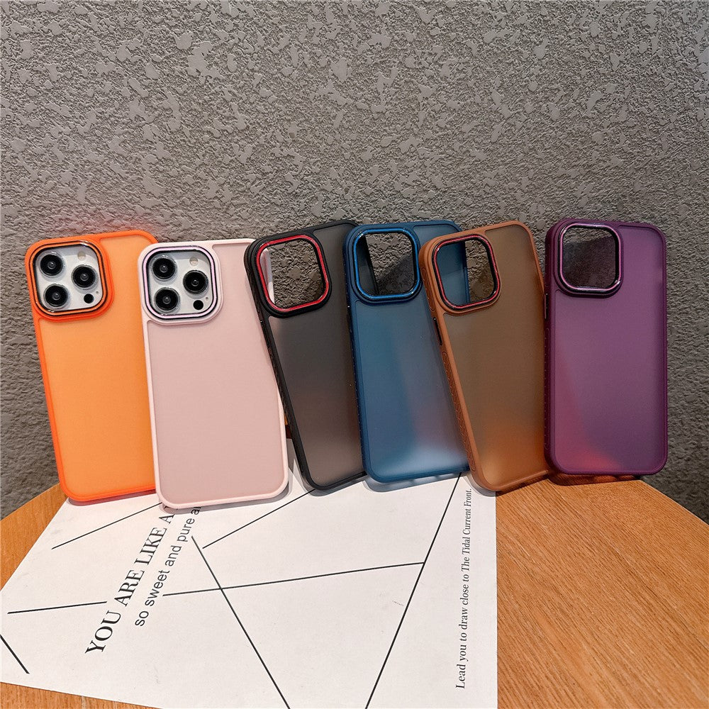 For iPhone 12 / 12 Pro Case PC + TPU Anti-Slip Matte Phone Cover