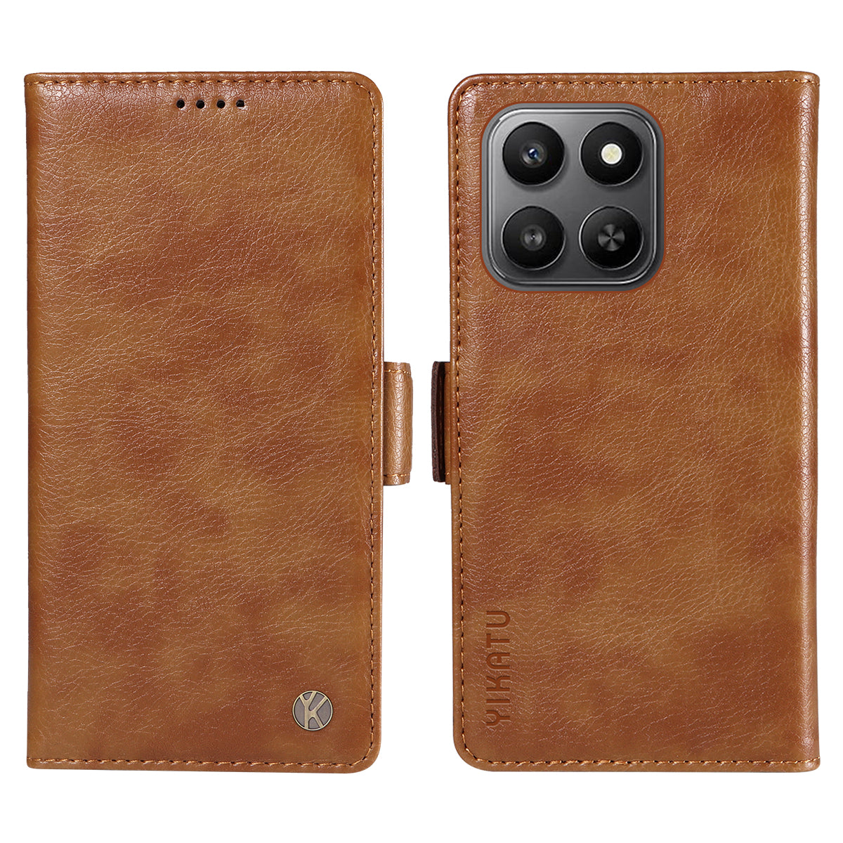 YIKATU For Honor 400 Smart 5G / 4G / X7d 4G cover YK-007 PU-læderpung med litchi-tekstur