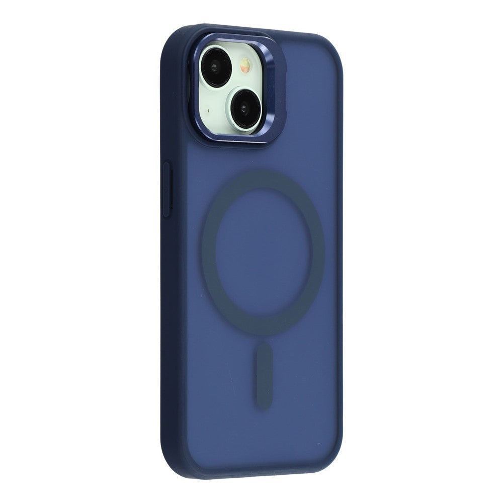 For iPhone 15 Plus / 14 Plus Case Compatible with MagSafe Lens Kickstand TPU + PC Matte Phone Cover