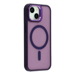 For iPhone 15 Plus / 14 Plus Case Compatible with MagSafe Lens Kickstand TPU + PC Matte Phone Cover