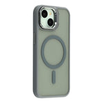 For iPhone 15 Plus / 14 Plus Case Compatible with MagSafe Lens Kickstand TPU + PC Matte Phone Cover
