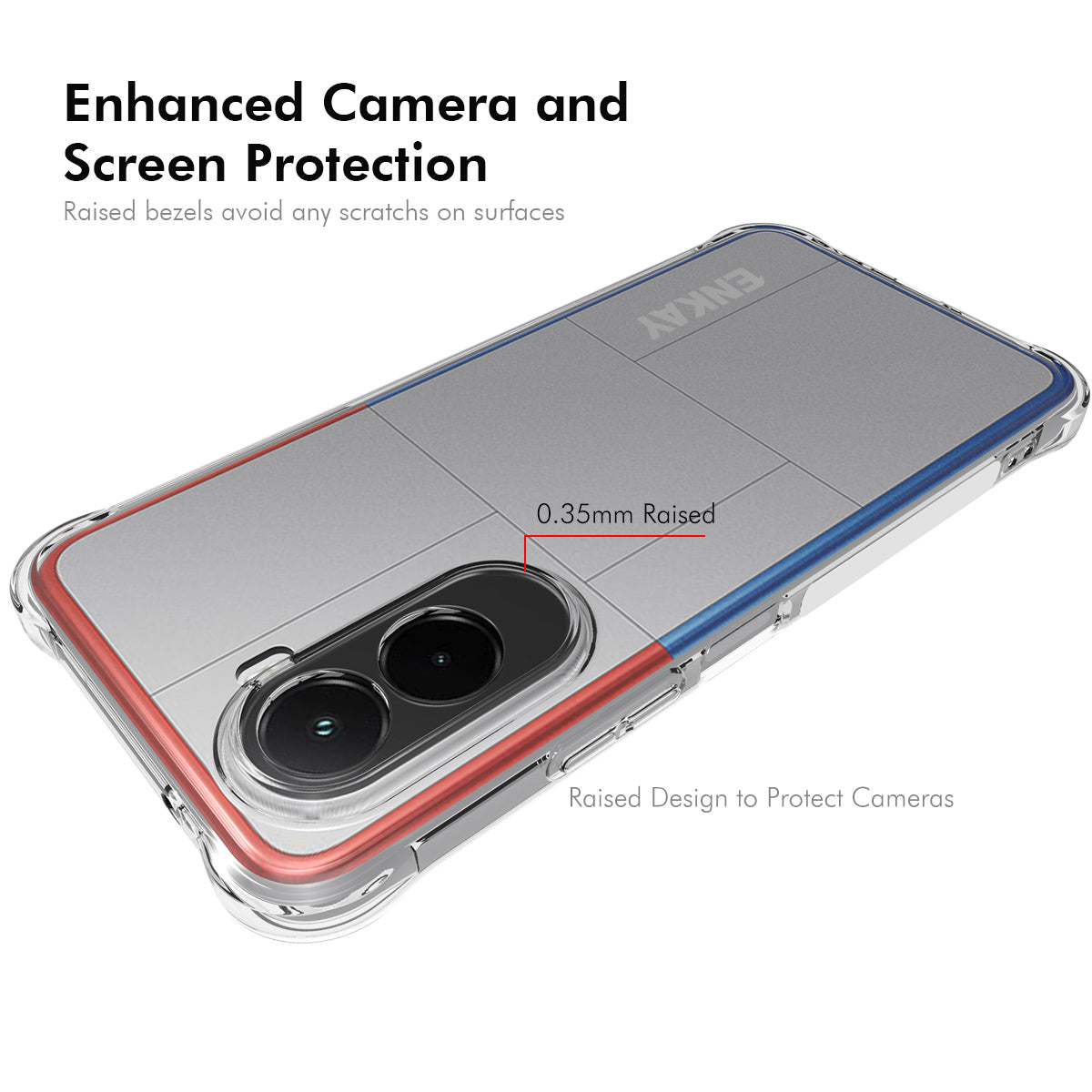 ENKAY HAT PRINCE För Xiaomi Poco M7 4G (169mm) / Xiaomi Poco M7 Plus 5G Genomskinligt mobilskal Stötsäkert Halkfritt TPU-Skal