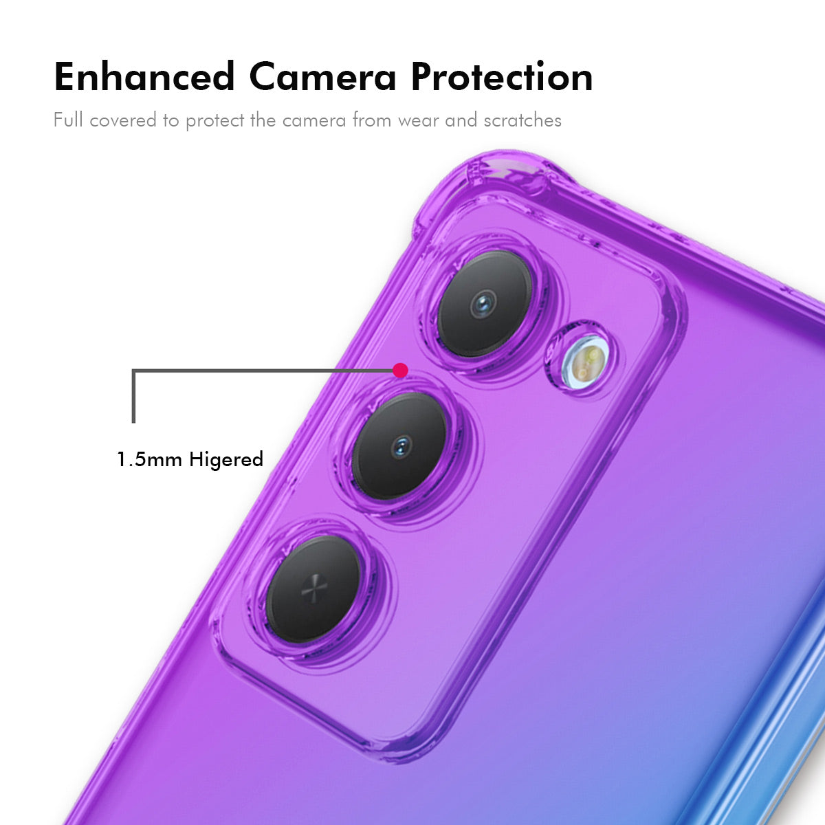 ENKAY til Xiaomi Redmi 15 4G (EU) (171mm) / Xiaomi Redmi 15 5G (EU) (171mm) TPU-etui, fortykket, faldsikkert bagsidecover med fire hjørner.