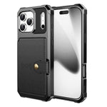 For iPhone 17 Pro Case with Card Holder PU Leather + TPU Phone Back Cover