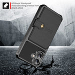 Til iPhone 17 Etui med Kortholder PU Læder + TPU Telefon Bagcover