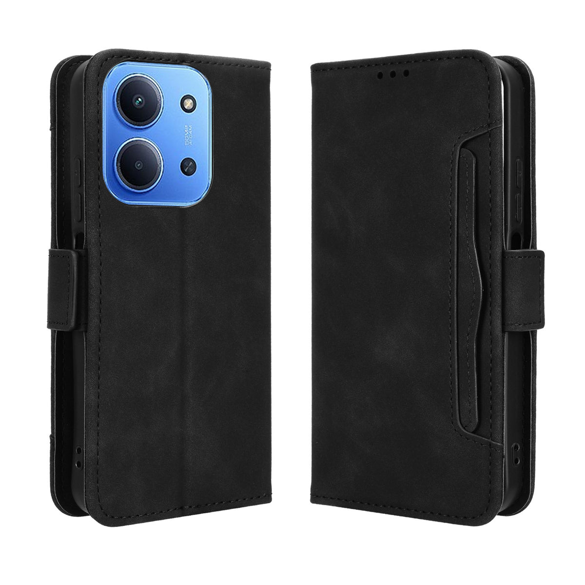 Xiaomi Redmi 15C 5G (EU) (173 mm) / Xiaomi Redmi 15C 4G (EU) (173 mm) Läderfodral mobilplånboksfodral med flera kortfack