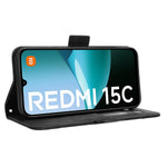 Xiaomi Redmi 15C 5G (EU) (173 mm) / Xiaomi Redmi 15C 4G (EU) (173 mm) Läderfodral mobilplånboksfodral med flera kortfack