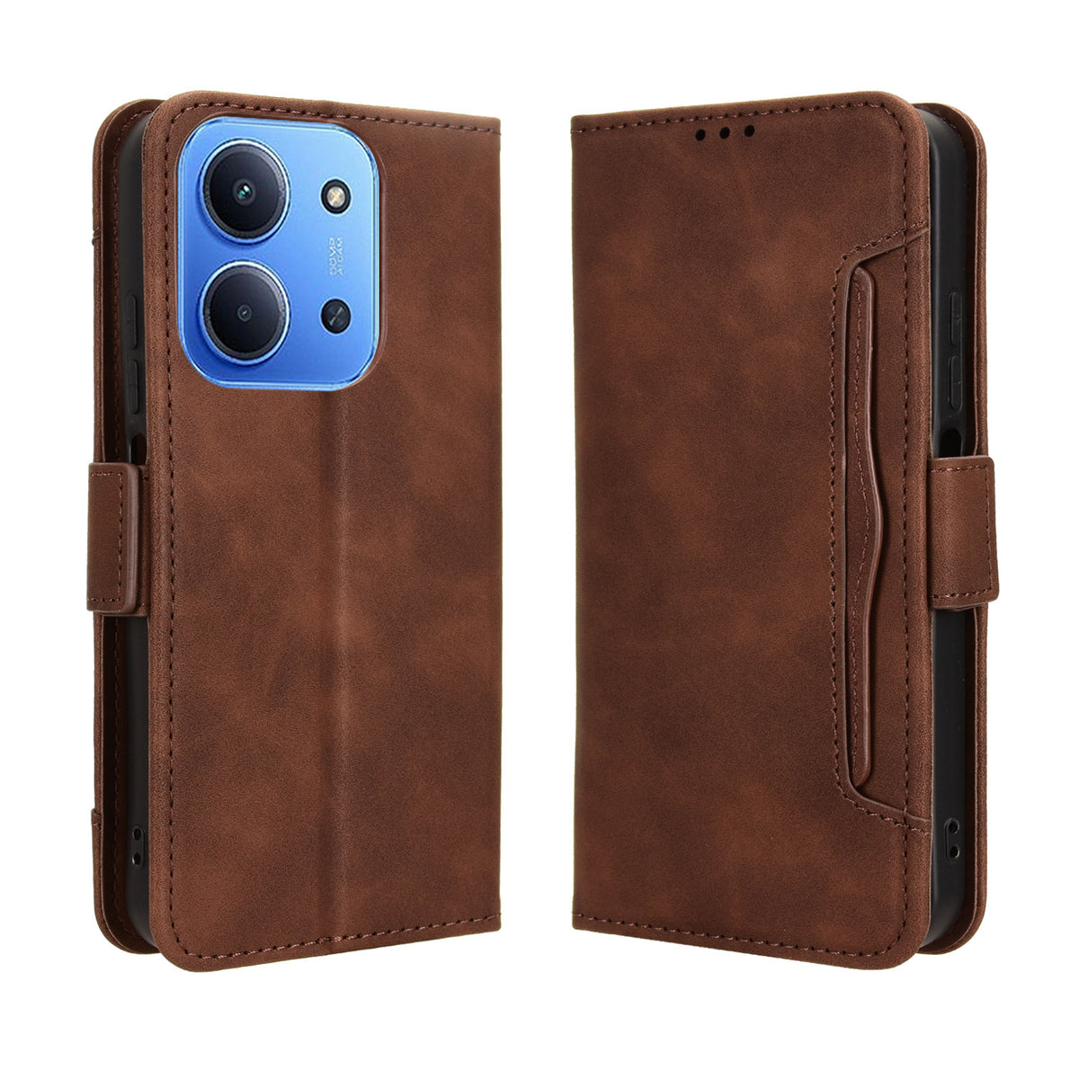Xiaomi Redmi 15C 5G (EU) (173 mm) / Xiaomi Redmi 15C 4G (EU) (173 mm) Läderfodral mobilplånboksfodral med flera kortfack