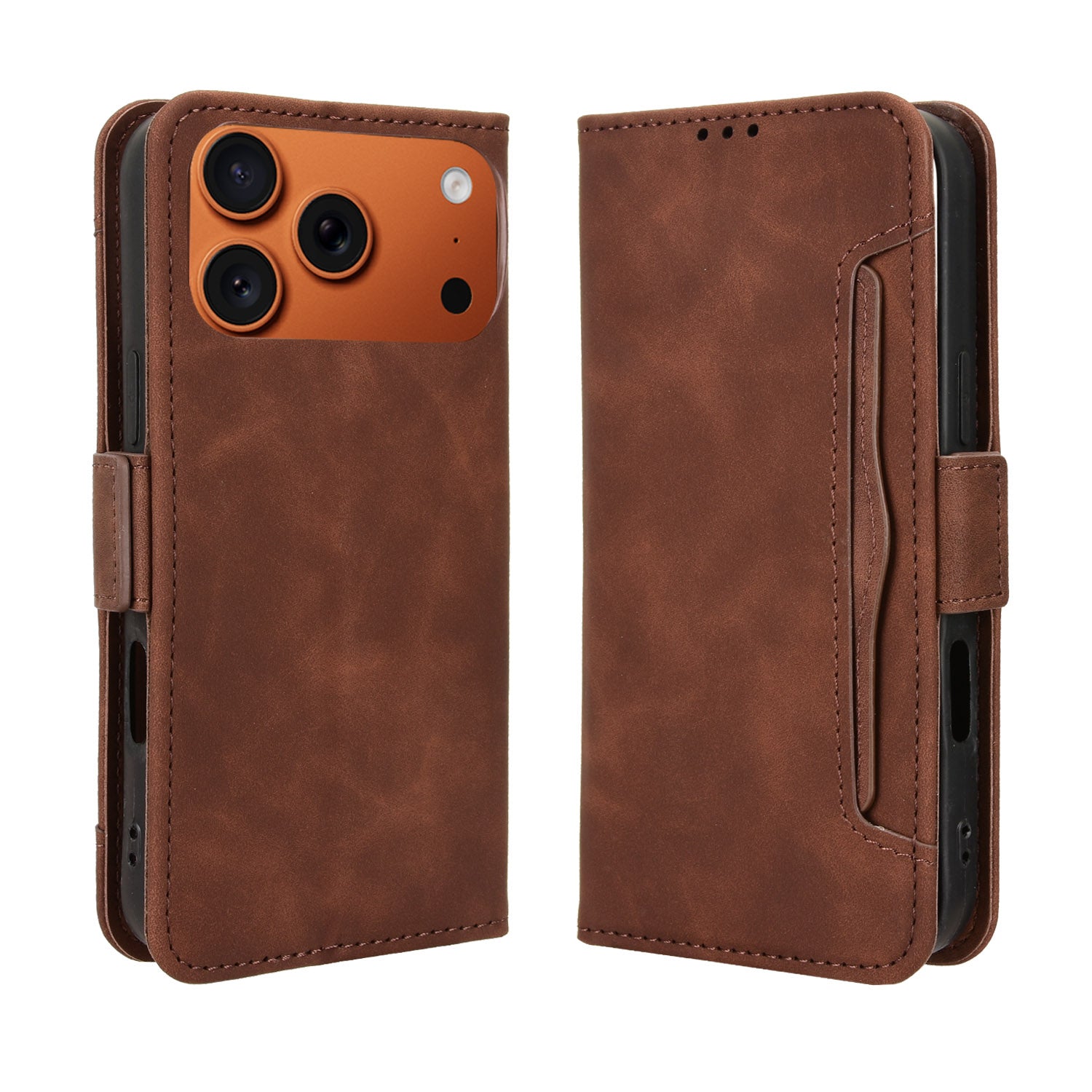 Til iPhone 18 Pro Max / 17 Pro Max Lædercover Telefonpung med Flere Kortlommer