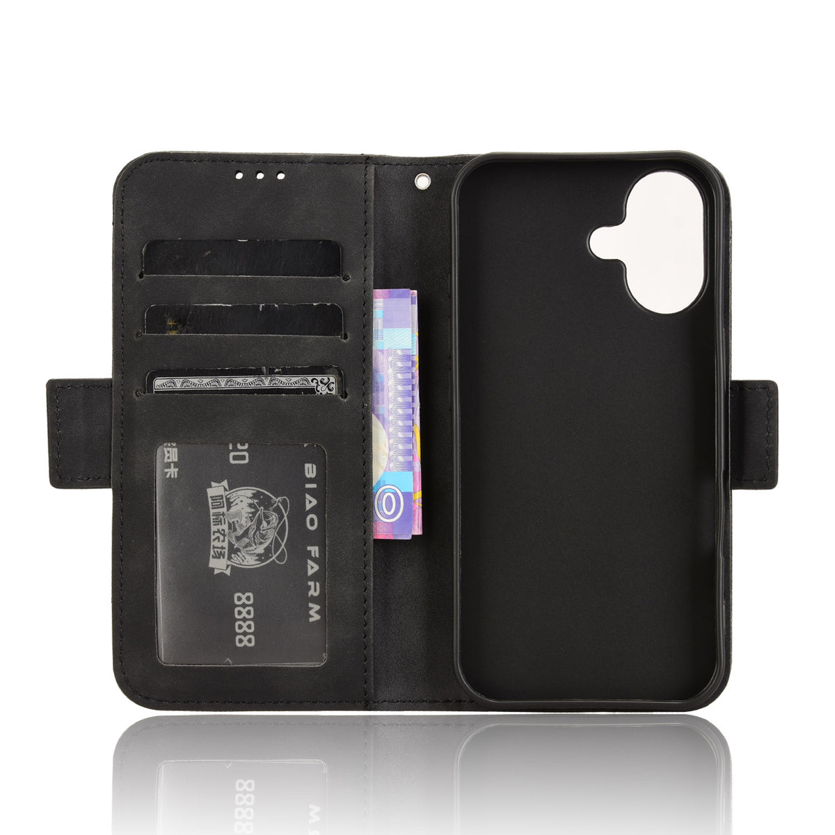 For iPhone 17 Leather Case Phone Wallet Cover with Multiple Card Slots