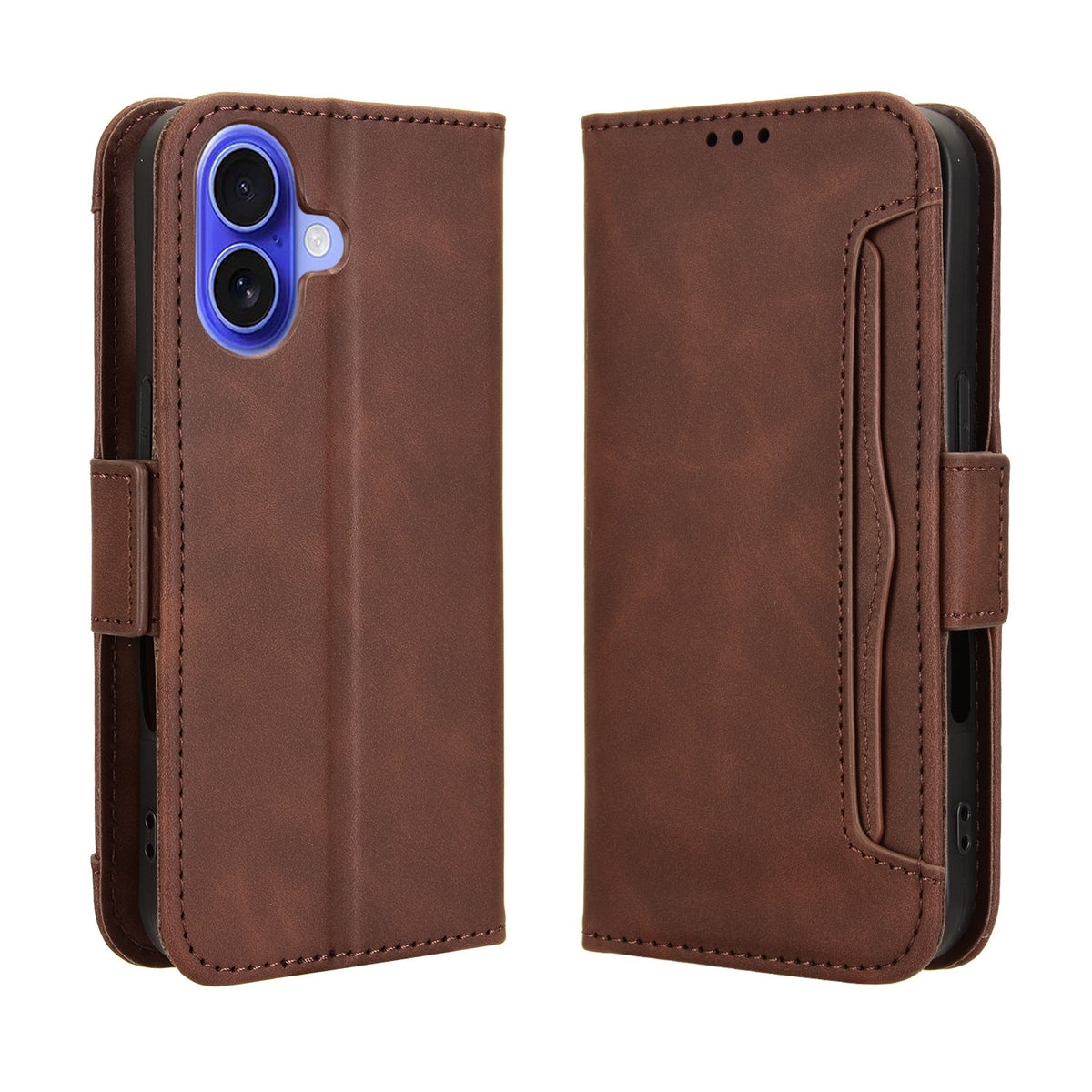 For iPhone 17 Leather Case Phone Wallet Cover with Multiple Card Slots