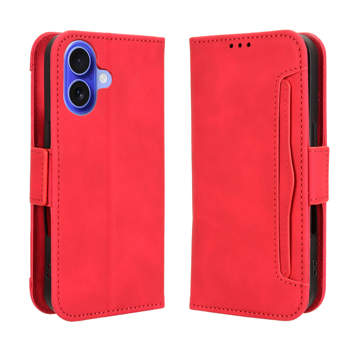 For iPhone 17 Leather Case Phone Wallet Cover with Multiple Card Slots