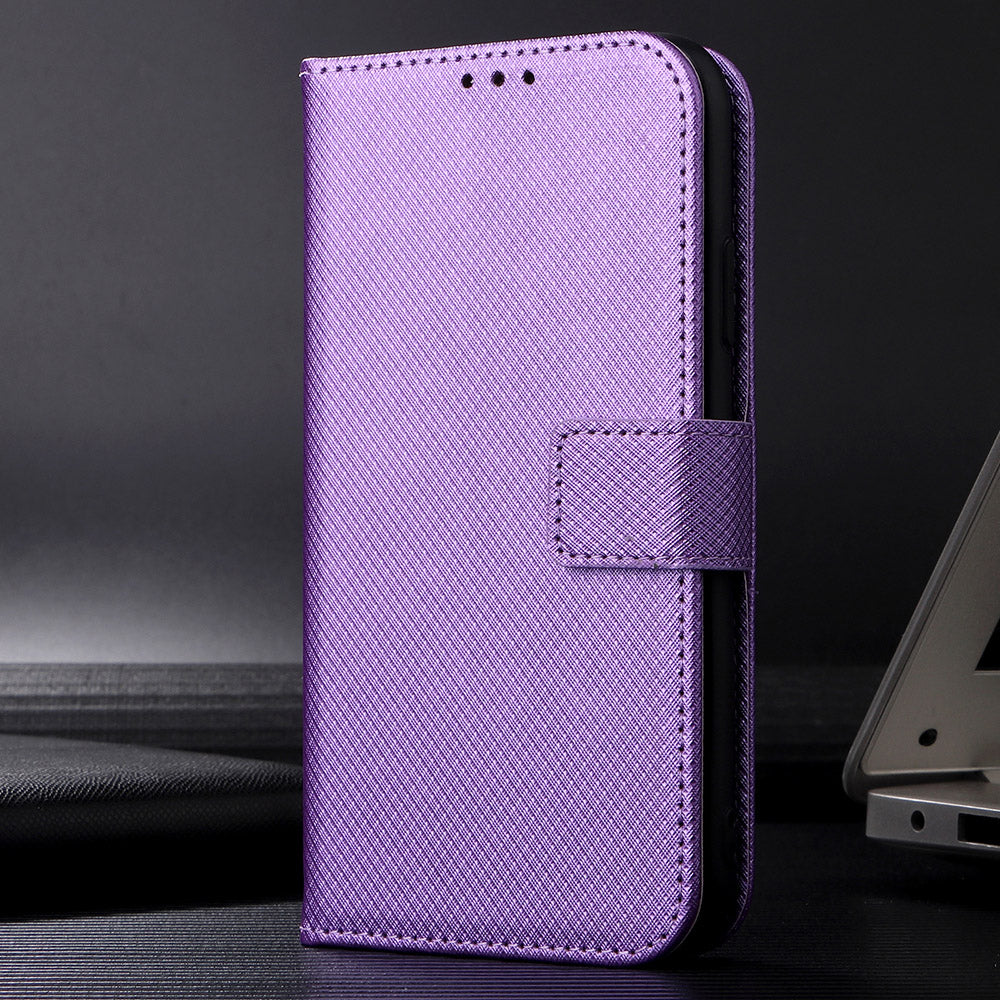 For Xiaomi Poco M8 5G / Redmi Note 15 5G (Global) / Note 15 4G (Global) Leather Wallet Case with Strap Diamond Texture Phone Cover