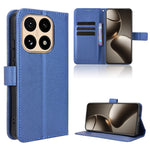 For Xiaomi 15T Leather Wallet Case with Strap Diamond Texture Phone Cover