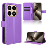 For Xiaomi 15T Leather Wallet Case with Strap Diamond Texture Phone Cover