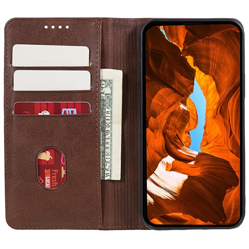 For Xiaomi Redmi Turbo 4 Pro 5G / Poco F7 5G Case Strong Magnetic PU Leather Phone Cover Calf Texture