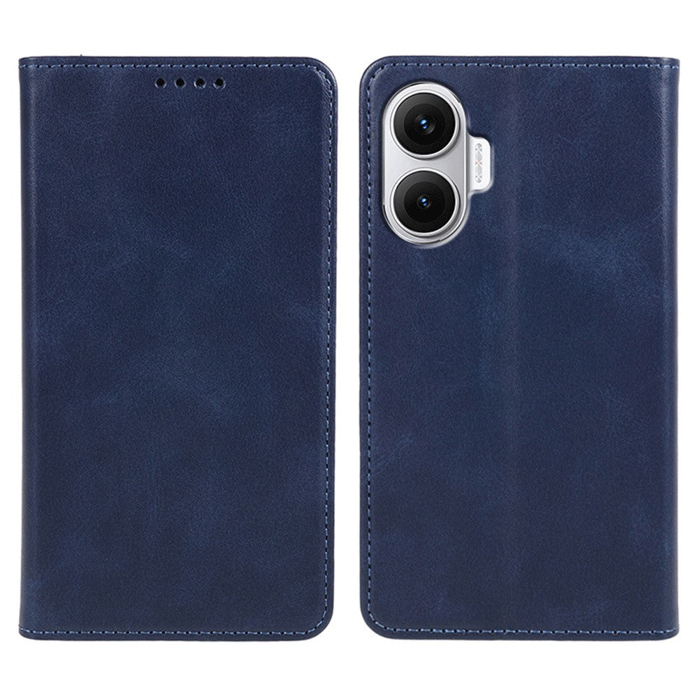 For Xiaomi Redmi Turbo 4 Pro 5G / Poco F7 5G Case Strong Magnetic PU Leather Phone Cover Calf Texture