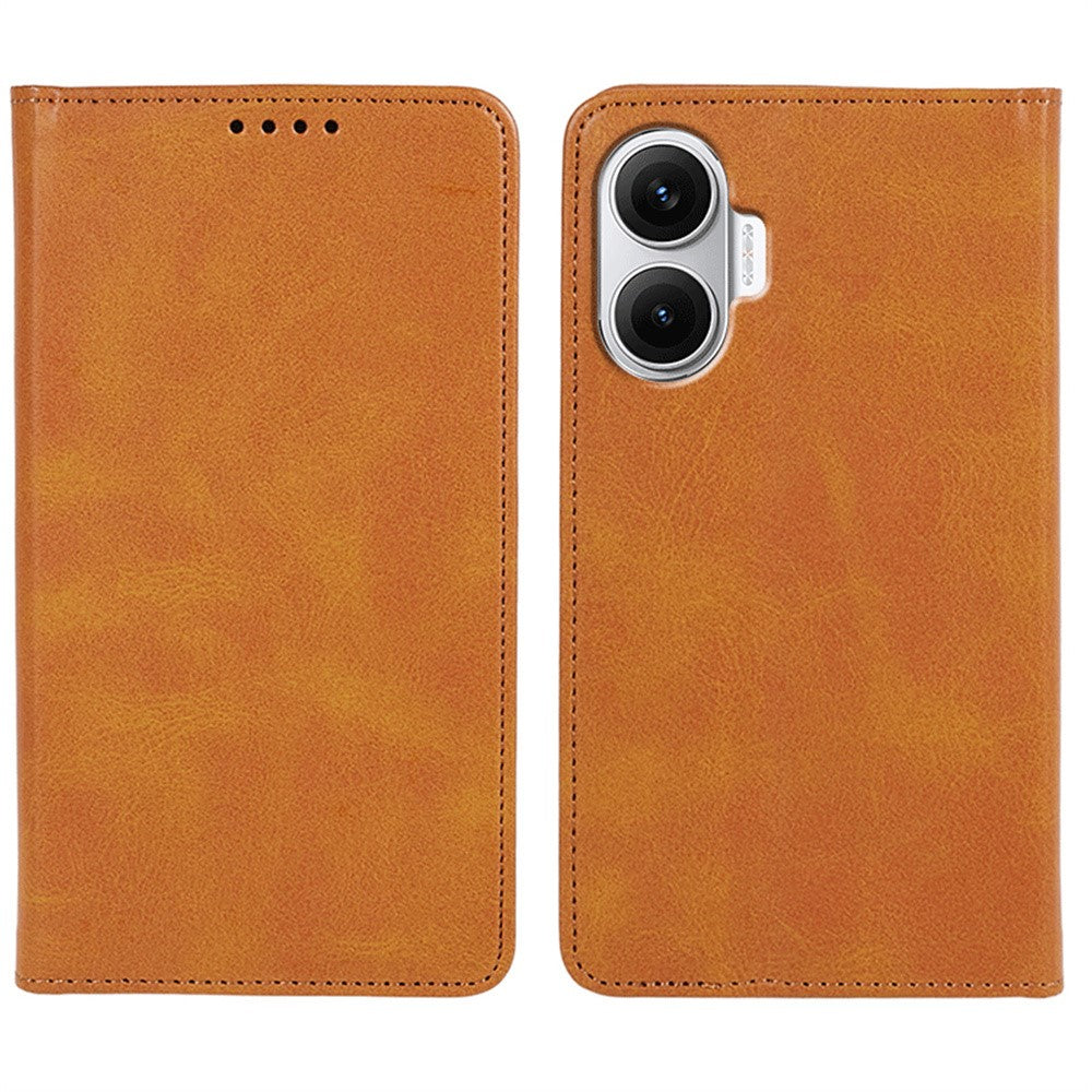 For Xiaomi Redmi Turbo 4 Pro 5G / Poco F7 5G Case Strong Magnetic PU Leather Phone Cover Calf Texture