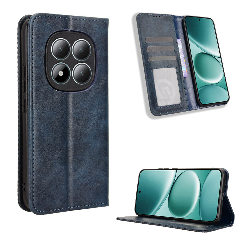 For Xiaomi Poco M8 Pro 5G / Redmi Note 15 Pro+ 5G (Global) Leather Case Wallet Stand Retro Texture Phone Cover
