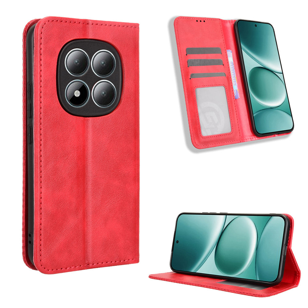 For Xiaomi Poco M8 Pro 5G / Redmi Note 15 Pro+ 5G (Global) Leather Case Wallet Stand Retro Texture Phone Cover