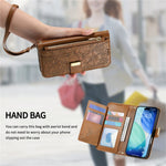 For iPhone 18 Pro / 17 Pro Case Floral Leaf Pattern Multi Card Slots Zipper Leather Phone Cover with Wrist Strap