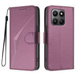 For Honor 400 Smart 5G / 4G / X7d 4G Case Triangle Imprint Leather Phone Cover with Lanyard