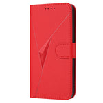For Xiaomi 15T Pro Case Triangle Imprint Leather Phone Cover with Lanyard