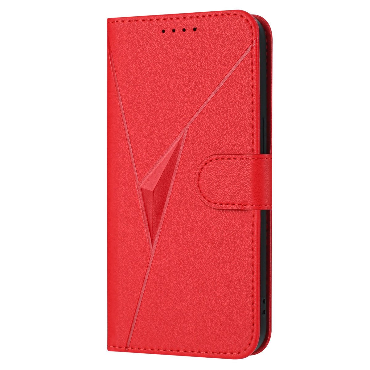 For Xiaomi 15T Pro Case Triangle Imprint Leather Phone Cover with Lanyard