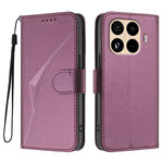 For Xiaomi 15T Pro Case Triangle Imprint Leather Phone Cover with Lanyard