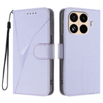 For Xiaomi 15T Pro Case Triangle Imprint Leather Phone Cover with Lanyard