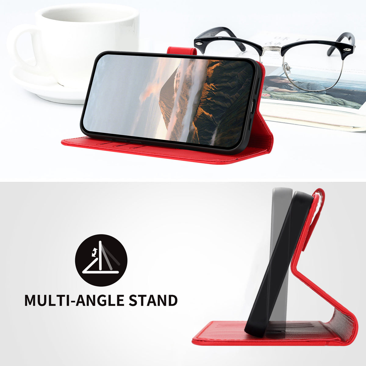 For Xiaomi 15T Case Triangle Imprint Leather Phone Cover with Lanyard