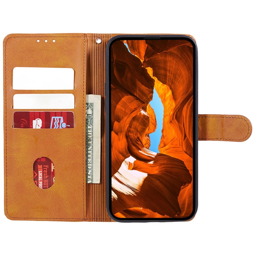 Xiaomi Poco M8 5G / Redmi Note 15 5G (Global) / 15 4G (Global) fodral, plånboksfodral i PU-läder med kalvstruktur och handledsrem