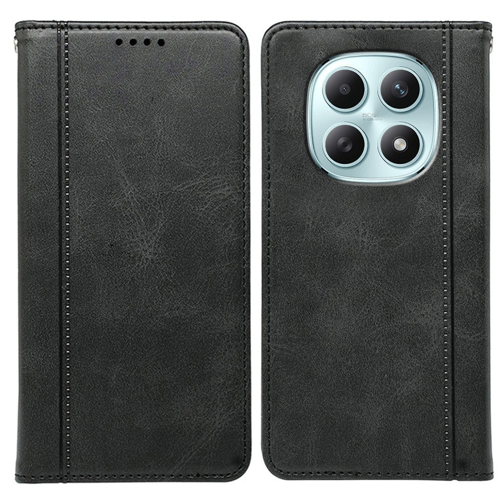Xiaomi Poco M8 5G / Redmi Note 15 5G (Global) / 15 4G (Global) skal dold magnetisk stängning kalvtexturerat läderfodral