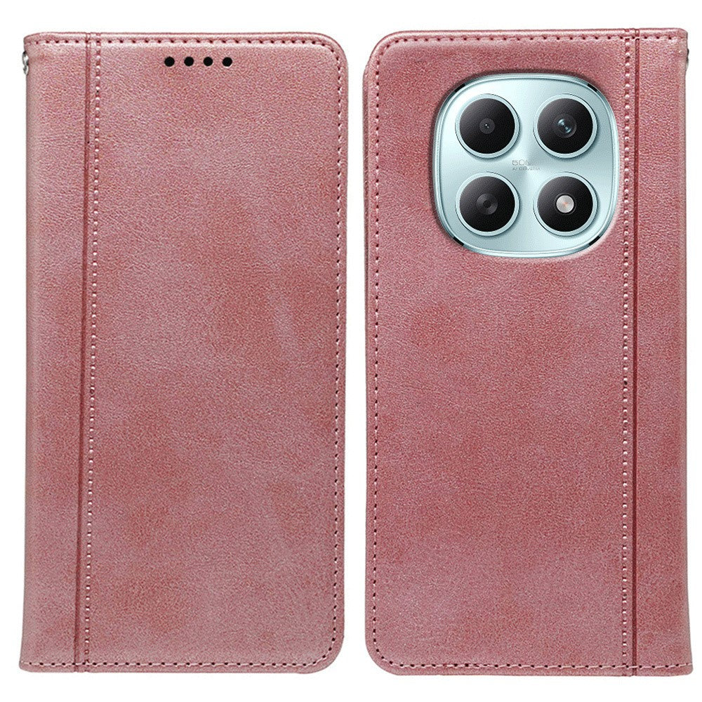 Xiaomi Poco M8 5G / Redmi Note 15 5G (Global) / 15 4G (Global) skal dold magnetisk stängning kalvtexturerat läderfodral